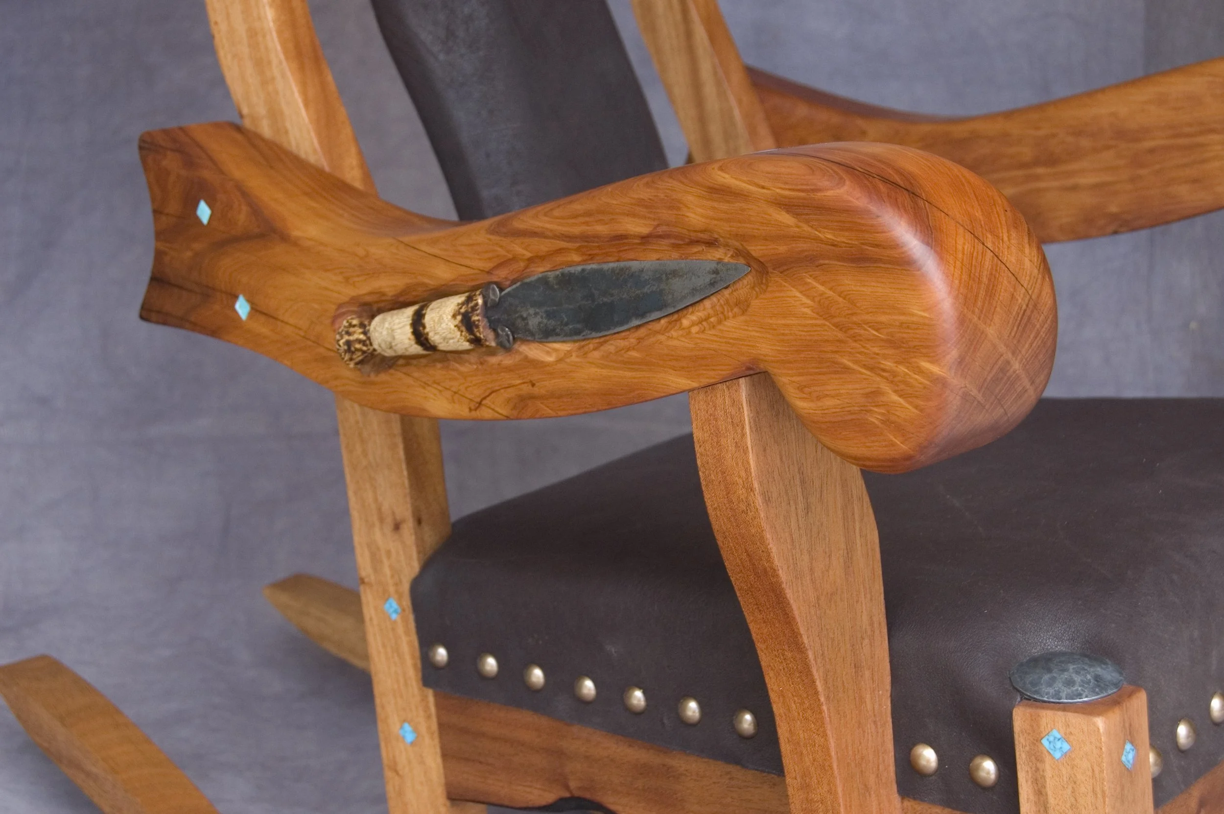 Custom Trophy Room Furniture — Stone Inlays, Hides & Live Edge